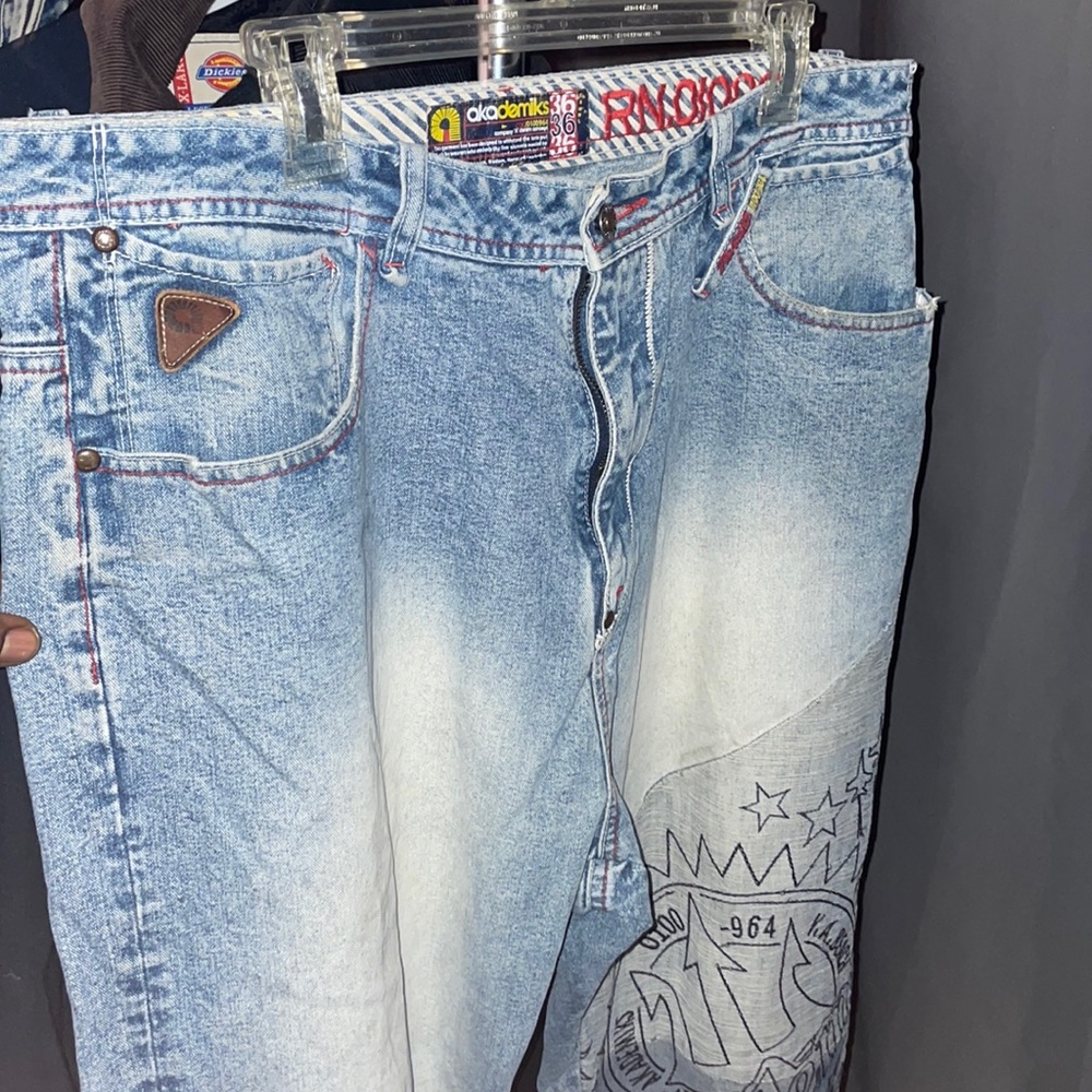 Thrifted Akademiks baggy straight fit jeans